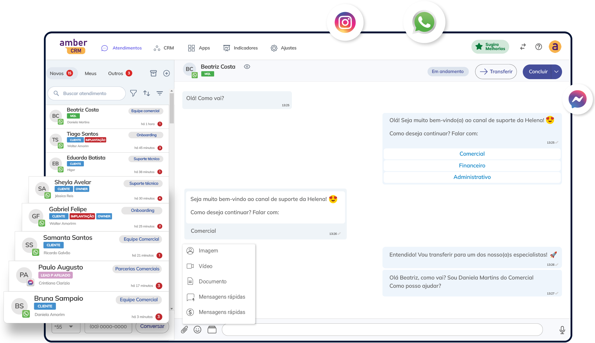 Dashboard AmberCRM