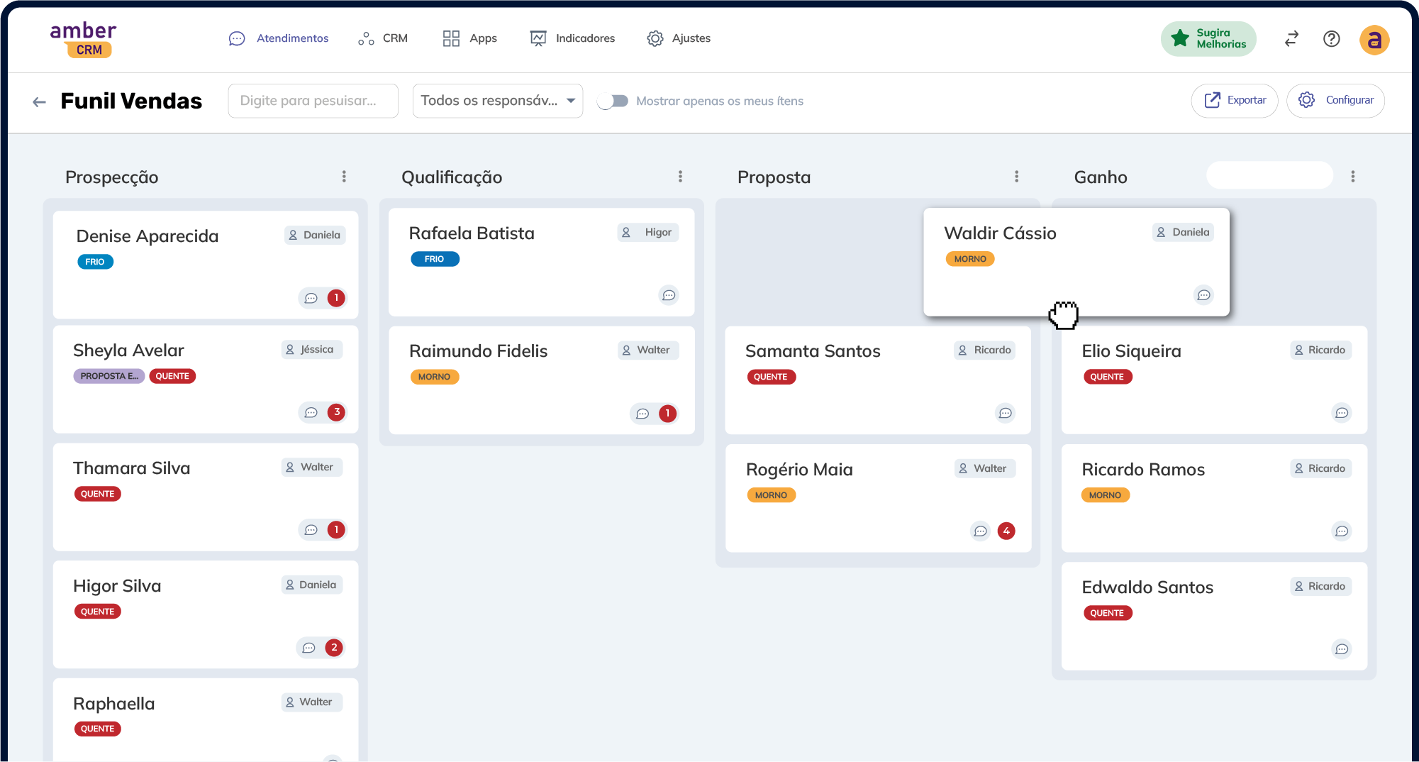 AmberCRM Dashboard